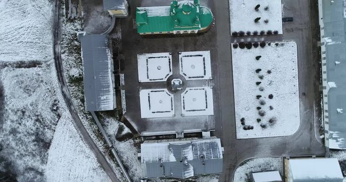 Area of the St Nicholas Monastery religious complex. The Staraya (Old) Ladoga, Volkhov river, Leningrad district, Russia 4K