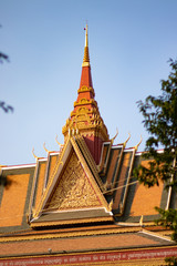 Fototapeta premium A beautiful view of buddhis temple at Siem Reap, Cambodia.