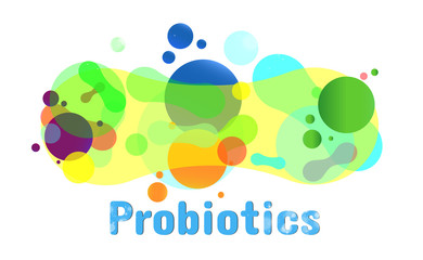 
Vector illustration of probiotics on a transparent background. Pharmaceutical bacteria or germs.