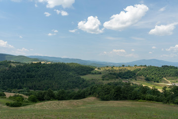 Fototapeta na wymiar Summer landscape near Monte Santa Maria Tiberina, Umbria, Italy
