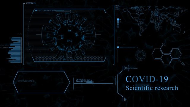 Coronavirus COVID-19 Global Cases, Scientific research, dashboard, Hud elements, futuristic - Powered by Adobe