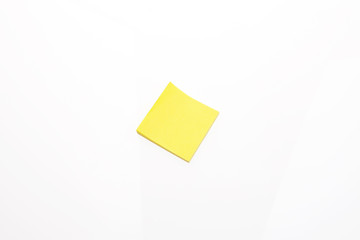 yellow sticky notes on white background