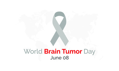Vector illustration on the theme of World Brain Tumor day observed each year in the month of June on 08th