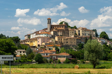 Fototapeta na wymiar Summer landscape near Monterchi, Tuscany, Italy