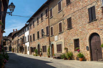 Fototapeta na wymiar Old street of Citerna, Tuscany, Italy