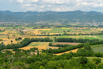 Fototapeta na wymiar Summer landscape from Citerna, Tuscany, Italy