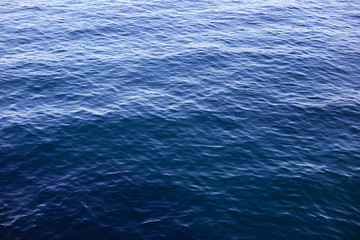 Sea surface.  Calm blue shades.