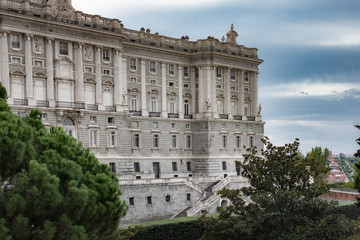 Fototapeta premium Madrid with historical buildings in summer