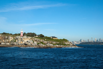 Fototapeta na wymiar Sydney Australia, view of South Head and entrance to Sydney Harbour from the ocean