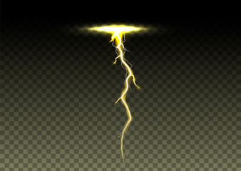 lightning bolt on transparent background.