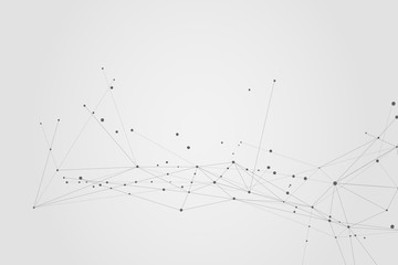 Abstract connecting dots and lines, Polygonal background, technology design, vector illustrator