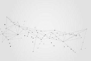 Abstract connecting dots and lines, Polygonal background, technology design, vector illustrator