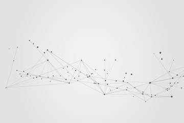 Abstract connecting dots and lines, Polygonal background, technology design, vector illustrator