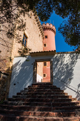 Castelldefels castle in Barcelona, Catalonia, Spain.