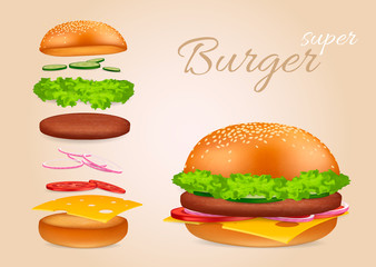 Luxurious royal burger