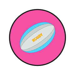 rugby ball on white background vector