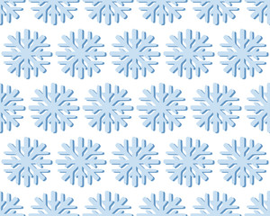 Seamless pattern with decorative snowflakes