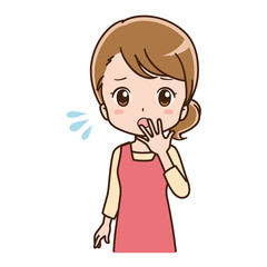 Illustration of a woman in trouble