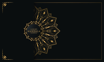 Luxury mandala background with arabesque pattern arabic islamic east style for Wedding card, book cover.
