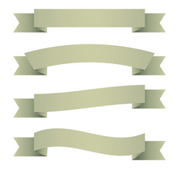 Set of vector ribbons.Retro ribbon banners.