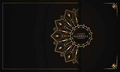 Luxury mandala background with arabesque pattern arabic islamic east style for Wedding card, book cover.

