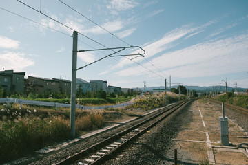 The peaceful and beautiful without people suburb of Japan