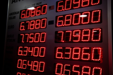 Fototapeta premium stock market digital display chart 