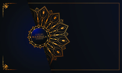 Luxury mandala background with arabesque pattern arabic islamic east style for Wedding card, book cover.
