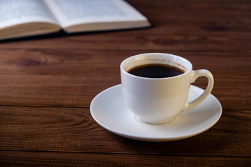 cup of coffee on the table