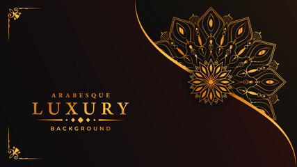 Luxury mandala background with arabesque pattern arabic islamic east style for Wedding card, book cover.
