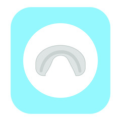 rugby dental protector on white background vector