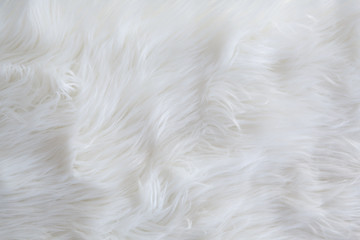 White plaid from fur or white fur skin