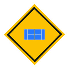 paddle tennis court on white background vector