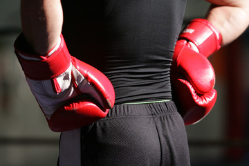 France, Paris, Entrainement dans salle de boxe