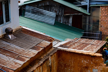 old wooden house in vietnam