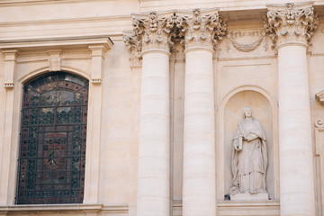 Paris, France the Church of Saint-Etienne-du-Mont 1494-1624 next to the Pantheon.