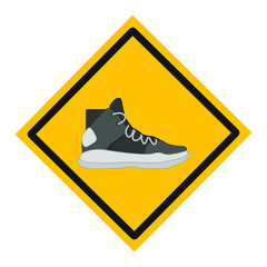basketball shoe on white background vector