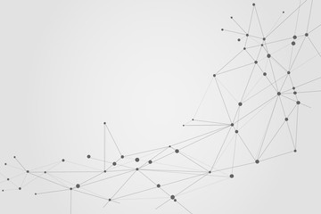 Abstract connecting dots and lines, Polygonal background, technology design, vector illustrator