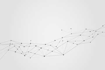 Abstract connecting dots and lines, Polygonal background, technology design, vector illustrator