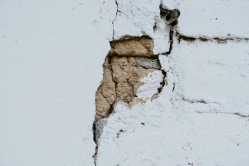 old cracked wall
