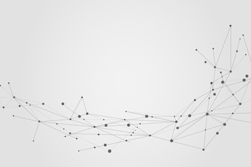 Abstract connecting dots and lines, Polygonal background, technology design, vector illustrator