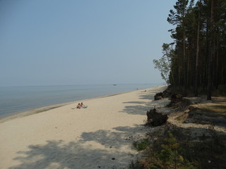footprints on the beach