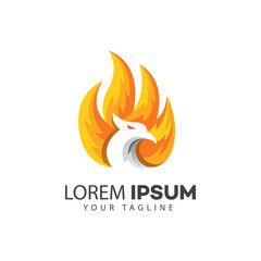 bird logo design template vector