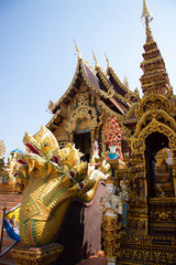 Fototapeta premium A beautiful view of buddhist temple Wat Saeng Kaew at Chiang Rai, Thailand.