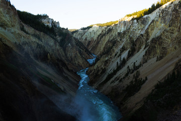Overlook of the  Grand Canyon of the Yellowstone
