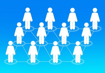 social network concept connection between people 