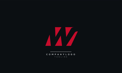 Letter W logo alphabet monogram initial based icon design
