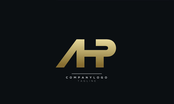 AHP Letter logo alphabet monogram initial based icon design