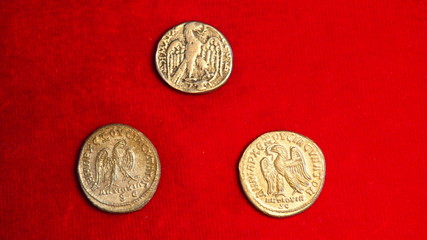 Monedas del Imperio Romano. Denarios, Antoninianos, Tetradracmas. 