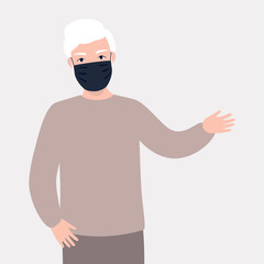 Naklejka premium elderly people in a nursing home concept colorful vector illustration